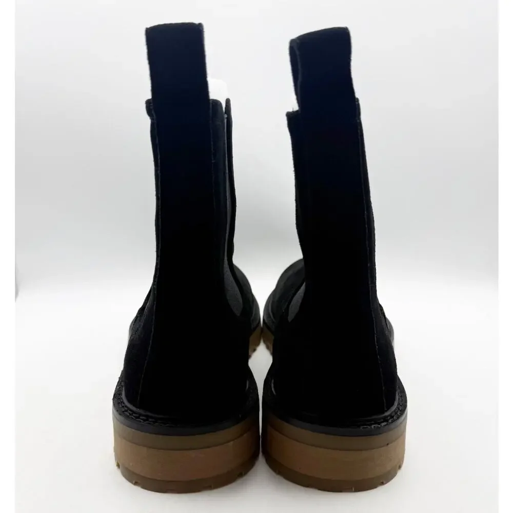 Saint Morta Men's Chunky Chelsea Boots Size 12 EU 46 Black Suede Gum NIB